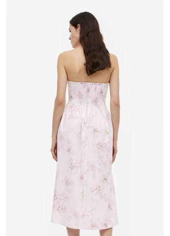 Молочное платье лето,молочный в узоры, H&M