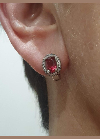 Серебряные серьги с фианитами. 9520114К Top Silver (316699542)