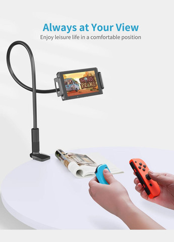 Гнучкий тримач для телефону, планшета з прищіпкою Datura IS 100 см Flexible Mobile Tablet Holder Black VHG (334305072)