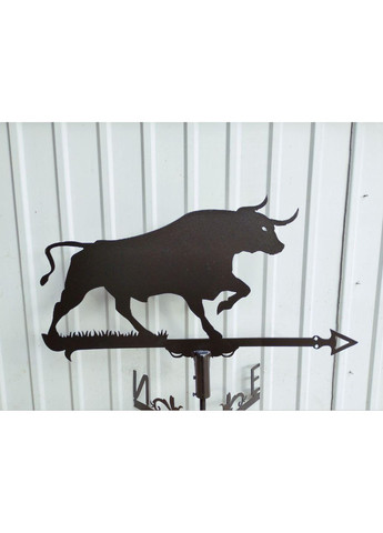 Флюгер на дом Бык, флюгер на крышу из металла 2 мм. No Brand (368896706)