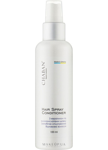 Спрей с кератином и аминокислотами шелка. Предотвращает спутывание. Восстанавливает волосы Hair Spray 100ml (1206689-31339270) Chaban Natural Cosmetics (368666297)