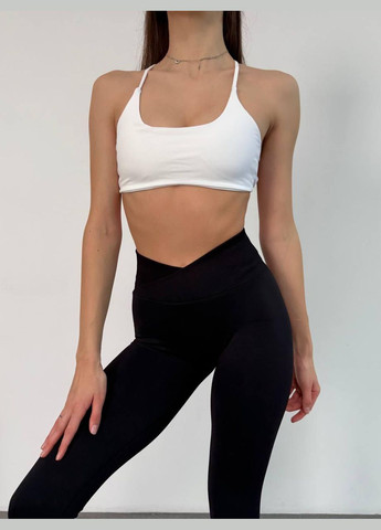 Черные демисезонные леггинсы с «v-поясом» и эффектом пуш-ап, черного цвета, размер l Trends