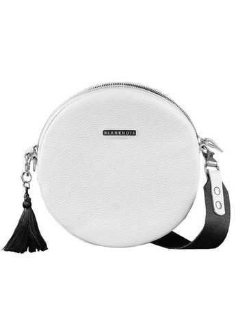 Кругла жіноча шкіряна сумочка Tablet біла (A-026774) BlankNote (327874314)