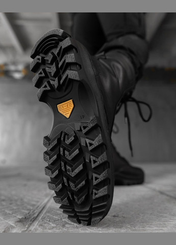 Тактические зимние берцы на меху из натуральной кожи черные No Brand (304771547)