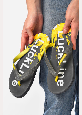 Серые пляжные вьетнамки женские пена серого цвета с надписью Let's Shop