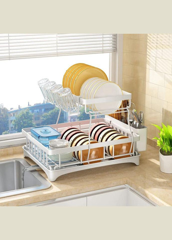 Підставка для сушки посуду К5 Lincoр сушарка для посуду з килимком Біла (R051322) No Brand (330778651)