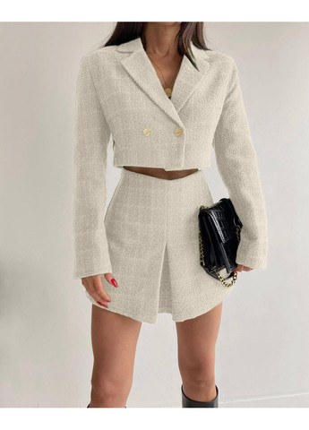 Жіночий костюм-двійка: жакет та спідниця-шорти MonCher (373069900)