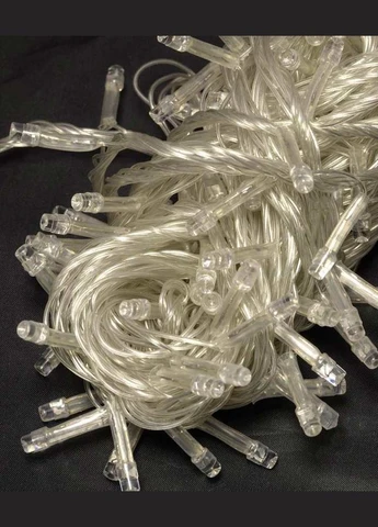 Світлодіодна гірлянда 160 LED класична 5 мм довжина 8.5 метрів з прозорим проводом, світло різнокольорове (1120-01) No Brand (322238542)