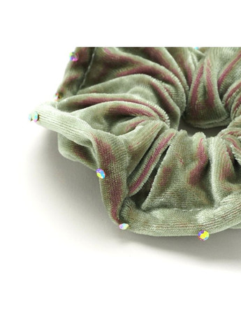 Гумка для волосся велюрова з хамелеоновими стразами 9см Fashion (368772098)