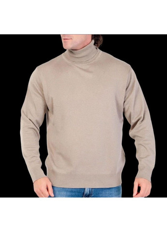 Бежевый демисезонный 🖤 классический мужской свитер с отворотом из турецкого трикотажа — замеры в описании DK/DL Мода без кордонів