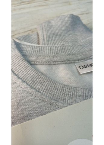 134/140 см Серая Теплая кофта кофточка свитшот двунит с начесом Германия школьная No Brand (366391959)