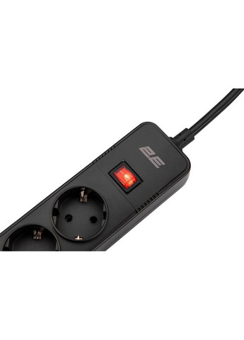 Мережевий фільтр 5хSchuko, 2 м (-SP515M2USBBK) 2E (336957253)
