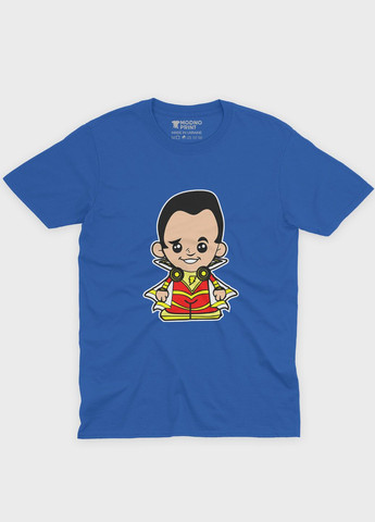 Синя демісезонна футболка для хлопчика з принтом супергероя - шазам (ts001-1-brr-006-012-002-b) Modno