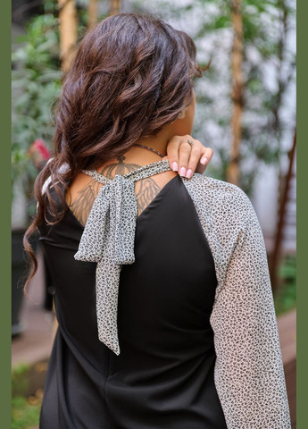 Молочное кэжуал платье 8654 молочного цвета с супер-мягкой тканью и шифоновыми рукавами. 54 Sofia