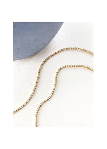 Срібний браслет з кубічним цирконієм покритий позолотою Family Jewelry House (322648791)