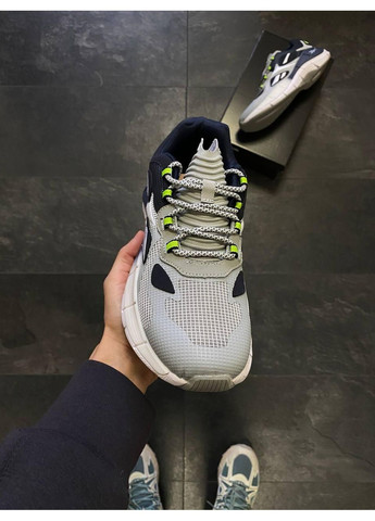 Білі Осінні кросівки чоловічі reebok zig kinetica gray navy рібок зіг кінетіка No Brand