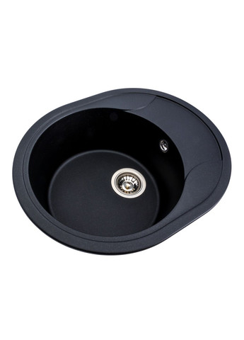 Гранітна мийка для кухні 5847 ONYX матова (чорний металік) Platinum (269794977)