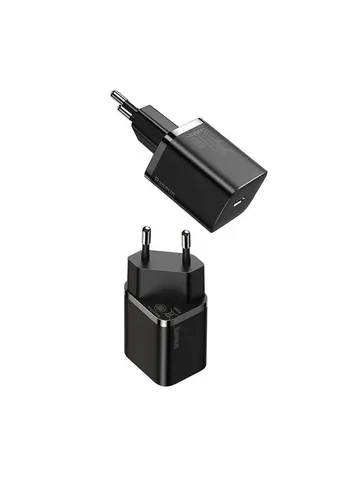 Сетевое зарядное устройство quick charger IC 30W EU Black (CCSUP-J01) Baseus super si (401282371)