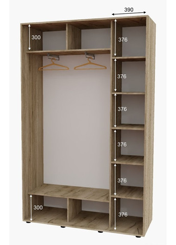 Шкаф-купе двухдверный 140*45*230 Дуб крафт серый Зеркало с пескоструйным рисунком Алекса (360478051)