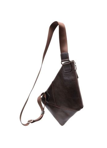 Сумка чоловіча через плече шкіряна слінг 11669 Коричнева Grande Pelle (302008123)