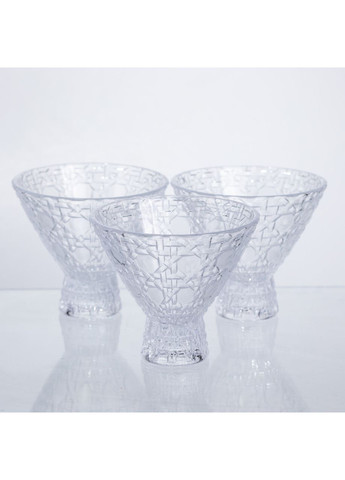 Набір креманок на ніжці 6 шт креманки скляні п 200 мл 64486-21 Yiwu (370801508)