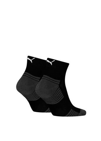 Чёрные носки quarter socks (2 pack) unisex Puma однотонные (356764919)