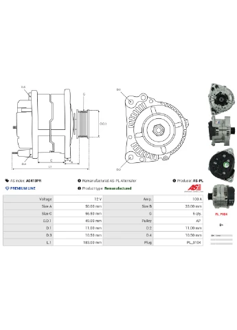 Генератор ГЕНЕРАТОР CA1327IR PL | ВІДНОВЛЕНИЙ A0413PR As (354337626)