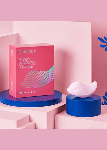 Вибратор и вакуумный стимулятор Heidi Pink - CherryLove CuteVibe (332209206)