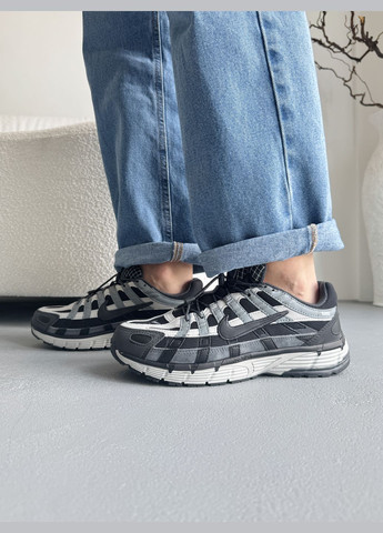 Чорні Осінні кросівки чоловічі і жіночі nike p-6000 black grey blue | найк р-6000 чорні No Brand