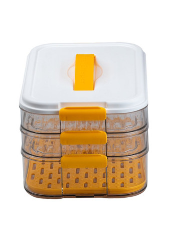 Контейнер для хранения и замораживания продуктов трехъярусный 32*21*16,5 см, TS Kitchen (328603399)