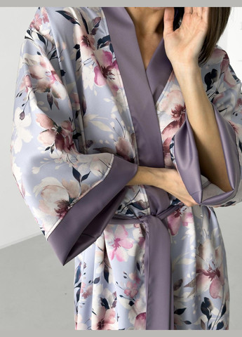 Жіночий халат кімоно довгий Morning Bloom шовк-сатин Cosy (323213628)