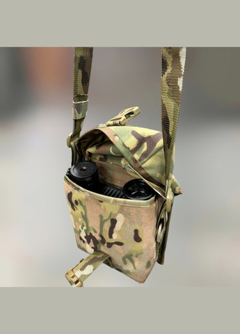 Подсумок утилитарный полужесткий, на плечо, на молли,, для биноклей и ПНВ, мультикам, CORDURA 1000D WinTac (362602368)