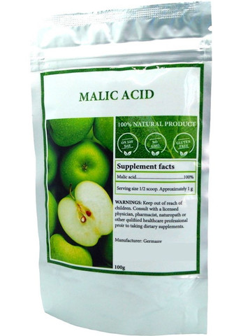 Яблочная кислота 100г. США расход на 100 дней No Brand (354824525)