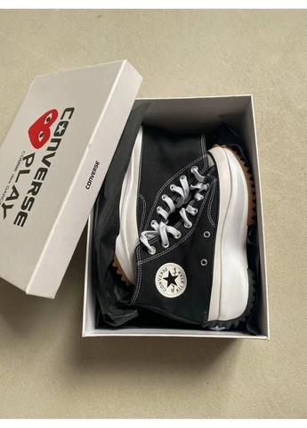 Белые летние кеды converse run star high black white конверс ран стар No Brand