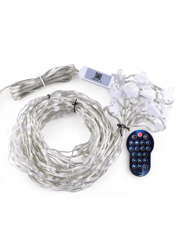 Светодиодная умная гирлянда штора с работой от USB Bluetooth подключением к телефону пультом 2х2 м 400LED (478762-Prob) Unbranded (311480980)