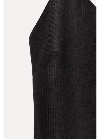 Черное платье средней длины с льном Zara