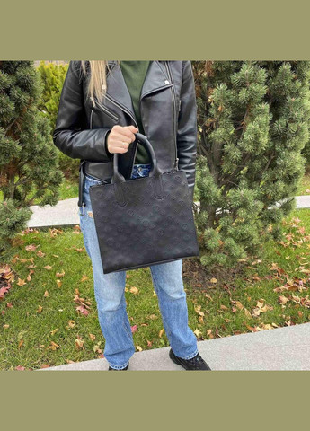 Жіноча міська сумка велика на плече з екошкіри чорна (sku_759Л) No Brand (330576025)