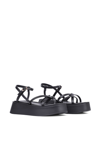 Черные женские босоножки m-55 черная кожа Attizzare