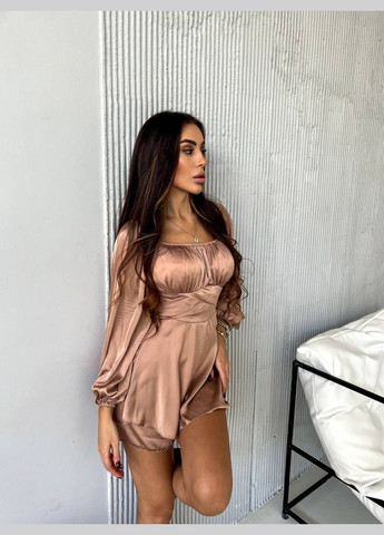 Бежева сукня-комбінезон Україна однотонна