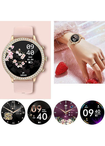 Смарт годинник для жінок з дзвінком та повідомленням для Android та iPhone водонепроникний Розумний фітнес спорт трекер браслет Smart Watch (360973730)