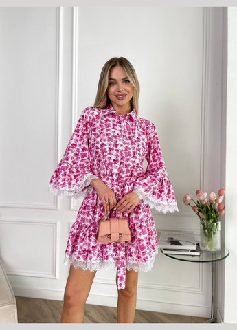 Пудровое платье Garna с цветочным принтом