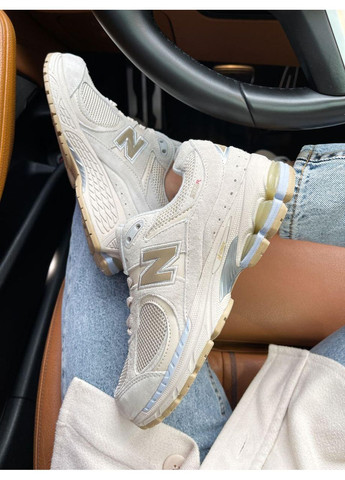 КРОССОВКИ ЖЕНСКИЕ NEW BALANCE 2002R BEIGE V3 НЬЮ БЕЛАНС 2002R No Brand бежевые демисезоны (367171583)
