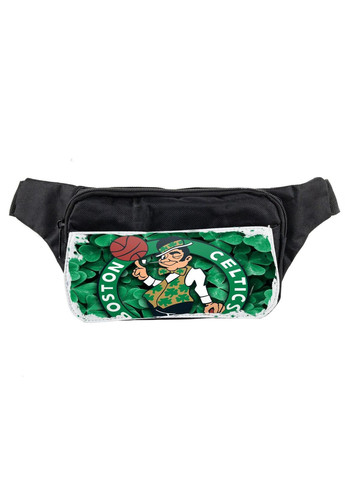 Сумка на пояс (через плечо) бананка, баскетбольная команда Boston Celtics #002 унисекс, 14*22 см, черный No Brand (316121683)