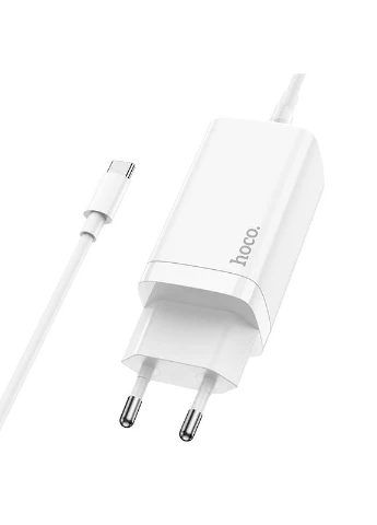 Сетевое зарядное устройство N16 Scenery 65W three-port(2C1A) charger set(Type-C to Type-C) White (6931474747723) Hoco N16 Scenery 65W three-port(2C1A) charger set(C to C) (372682298)