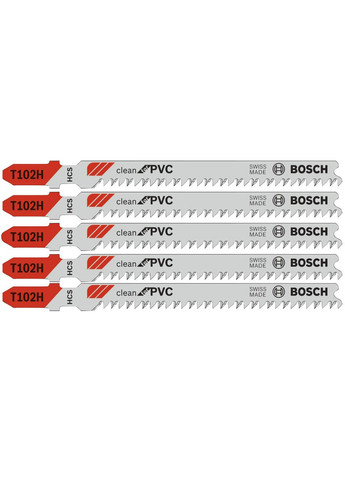 Пиляльне полотно HCS (T102H, 100 мм, 1 шт) для лобзика по пластику (22051) Bosch (290253665)