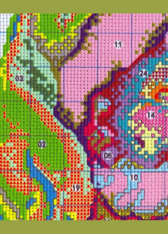 Набір для вишивання хрестиком по нанесеному на канву схемі "Santa Claus 5". AIDA 14CT printed, 31*41 см Joy Sunday (313614184)