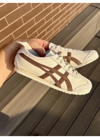 Бежевые демисезонные кроссовки мужские asics onitsuka tiger mexico 66 beige brown асикс онитсука бежевые No Brand