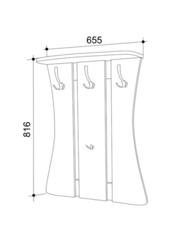 Вешалка-щит для одежды из дерева Кафрин венге (ВЛТ-000812) No Brand (327848440)