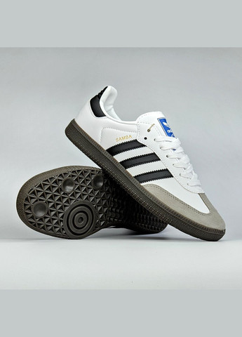 Кросівки жіночі і чоловічі No Brand Samba white| Адідас Самба білі демісезони (315883738)