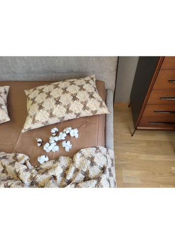 Постельное бельё Серпанок мокко, ранфорс гофра (жатка) Полуторный размер, наволочки 50/70 No Brand (364216928)